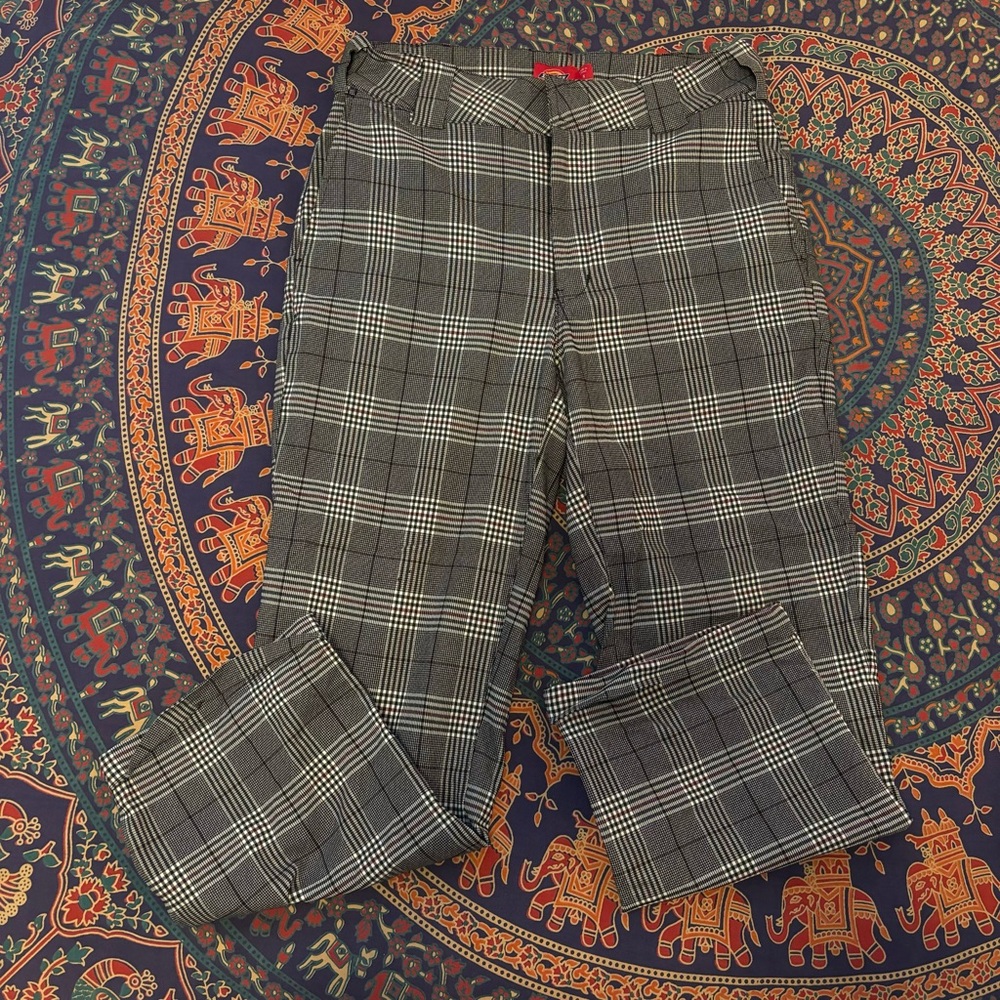Dickies Black and White Plaid Dress Pants